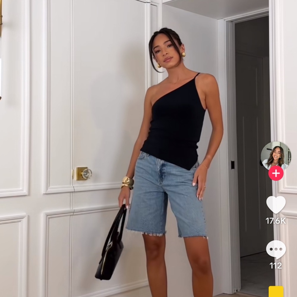 Baggy loose fit long jean denim shorts - super trendy, similar to Ayla Citizens.